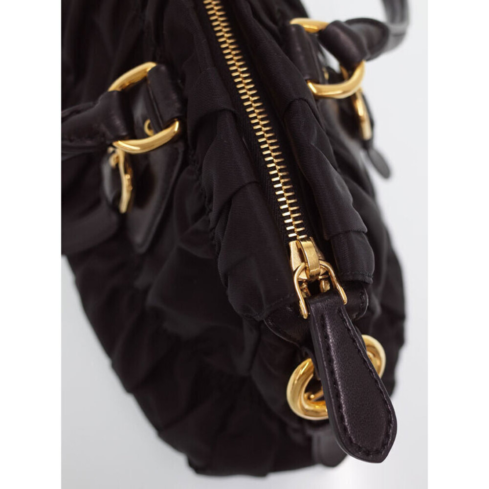 Prada Tessuto Gaufre Satchel gathered handbag Shoulder Bag - Picture 7 of 9
